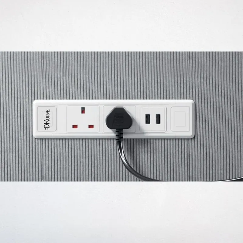 Desk Power Grommet – 2 Sockets & 2 USB Ports