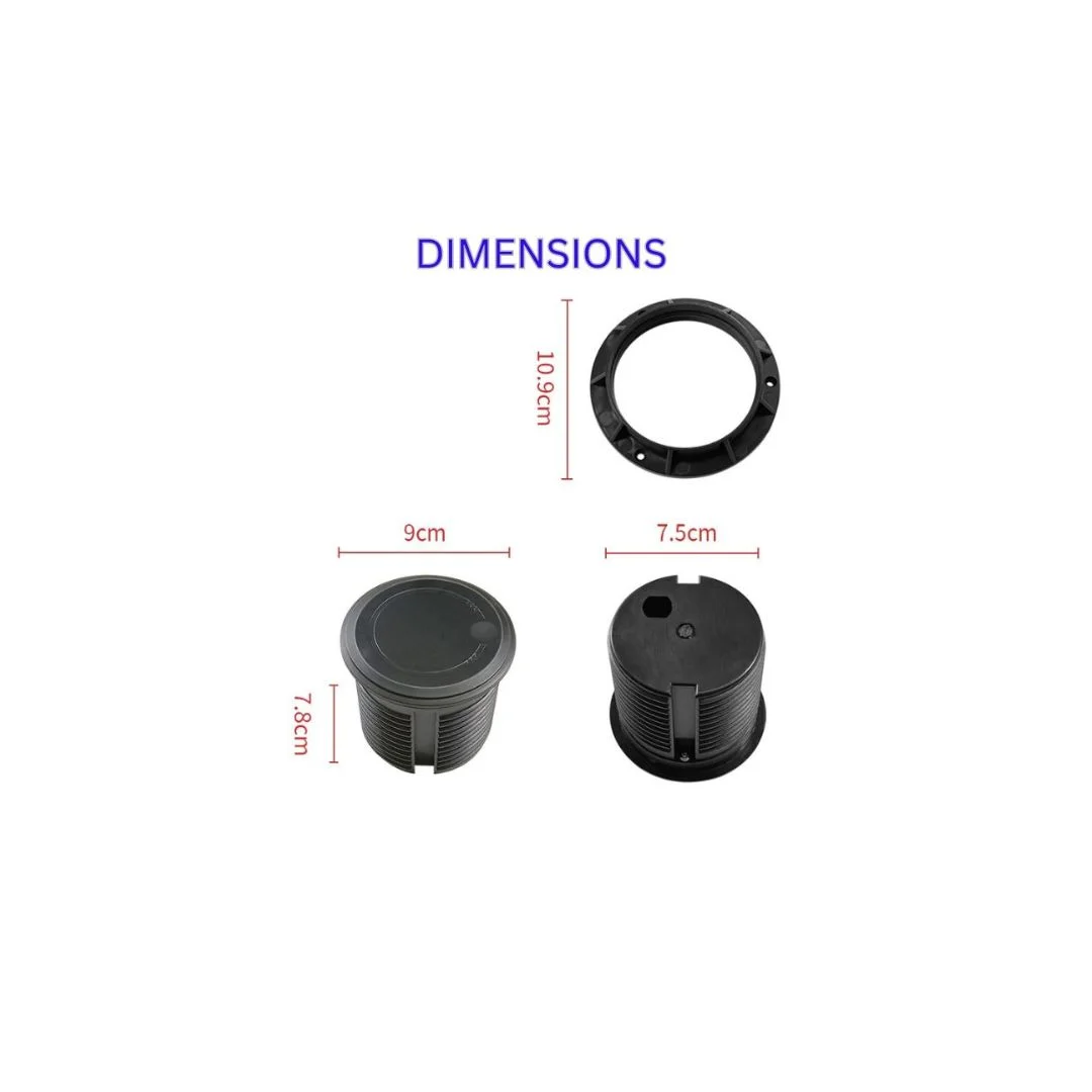 Universal Round Desk Power Grommet – USB-C, USB-A & AC Outlet