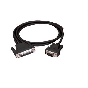 DKURVE® DB9 Male to DB25 Female Serial RS232 Cable Adapter (1.8M) - Printer Compatible / Not Null Modem