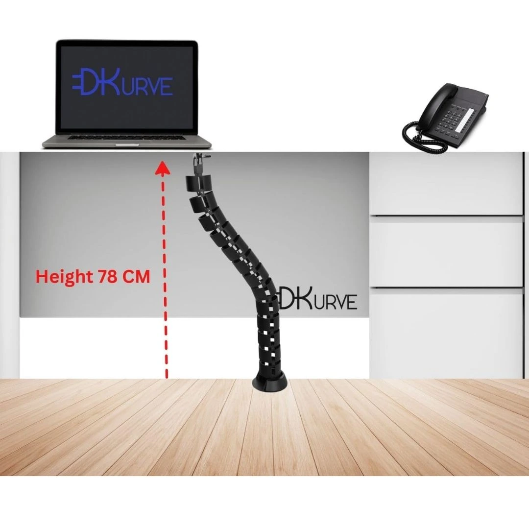 DKURVE® Under Desk Cable Management Spine – Vertical Cable Organizer