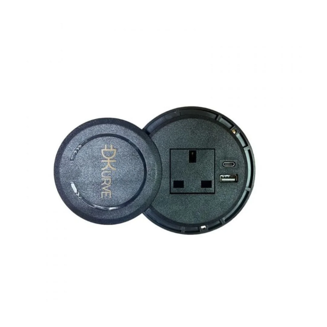 Desk Power Socket with USB & Type-C – 80mm Desk Grommet Power Socket