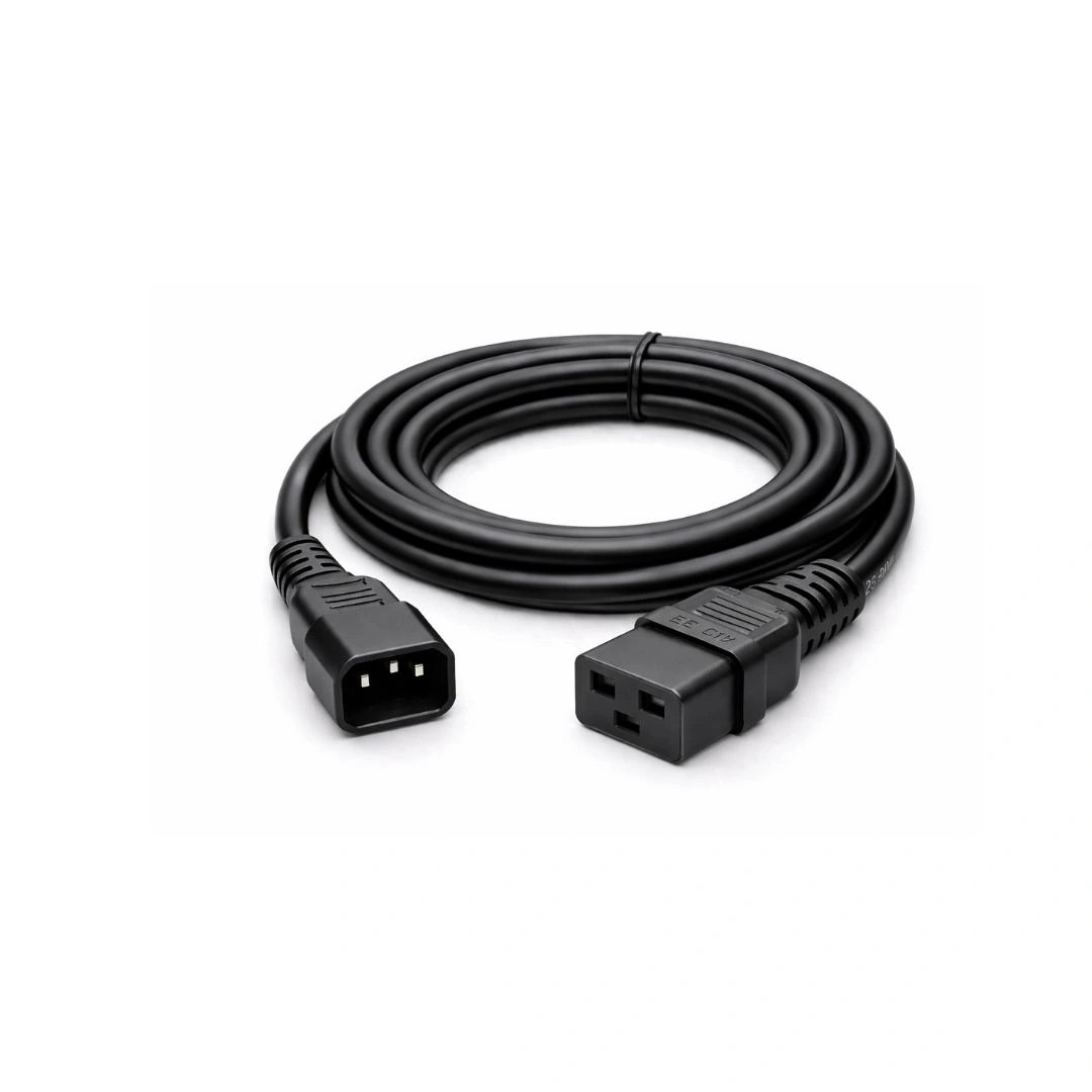 DKURVE® IEC C19 to C14 Power Cable – 1.5mm² Full Copper – Heavy Duty Server Power Cord